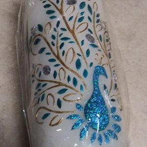 Peacock decorative candle